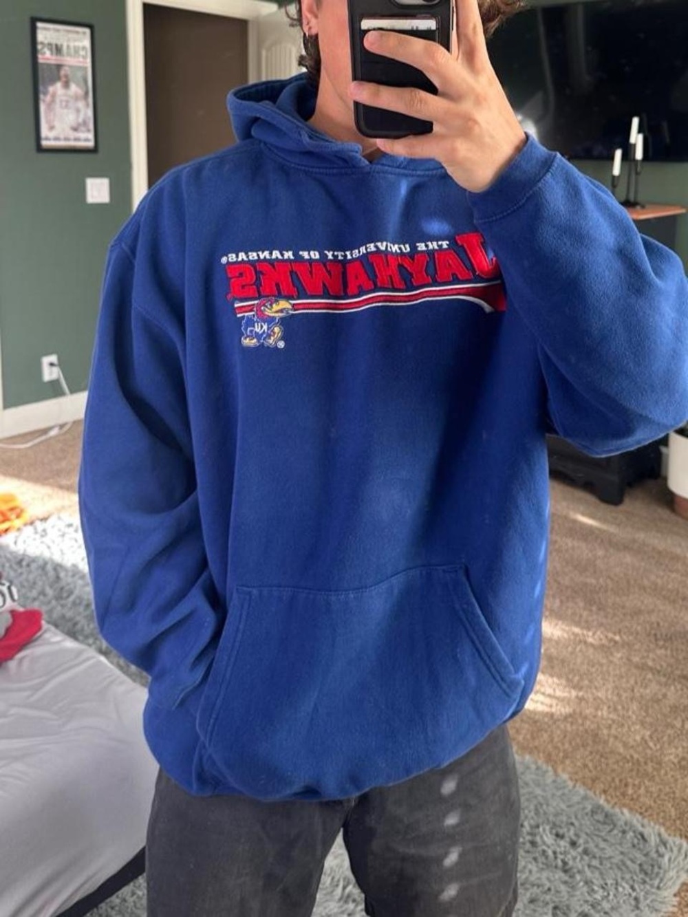 University of Kansas Jayhawks Royal Blue Pullover Hoodie